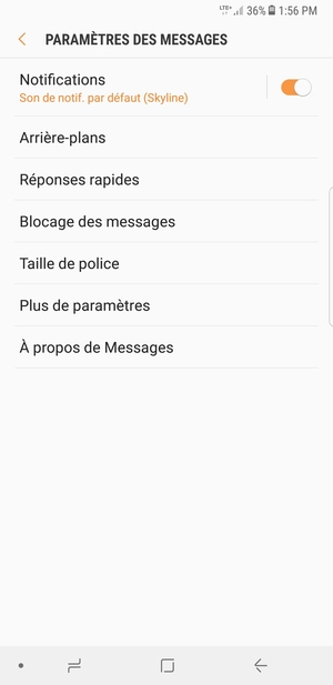 Sélectionnez Plus de paramètres