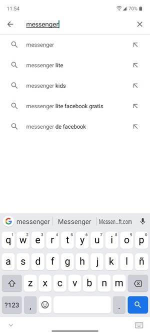 Introduzca el nombre de la aplicación y seleccione Buscar