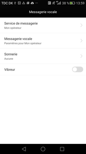 Sélectionnez Messagerie vocale