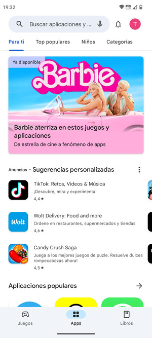 Seleccione la barra de Búsqueda