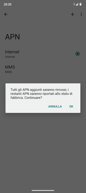 Seleziona OK