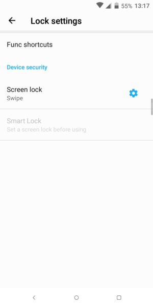 Select Screen lock