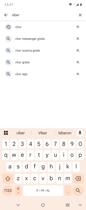 Inserisci il nome dell'app e seleziona Ricerca