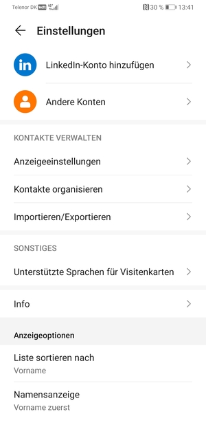 Wählen Sie Importieren/Exportieren
