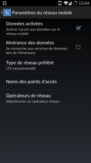 Sélectionnez Noms des points d'accès