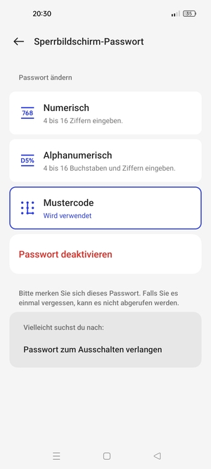 Ihr Handy ist jetzt mit einer Bildschirmsperre gesichert
