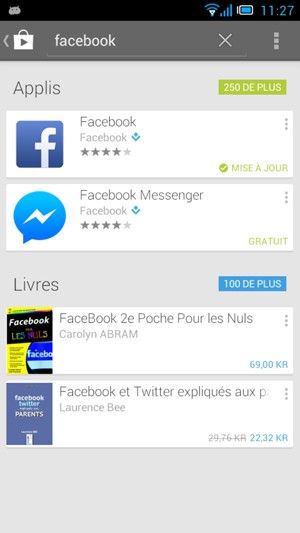 Sélectionnez l'appli