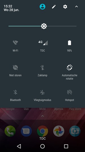 Selecteer de Instellingen knop
