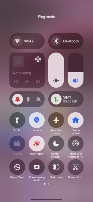 Select Ring to change to sound mode again