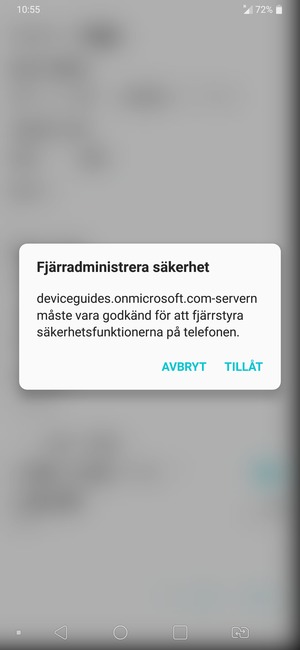 Välj TILLÄT