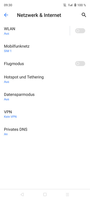 Wählen Sie Mobilfunknetz