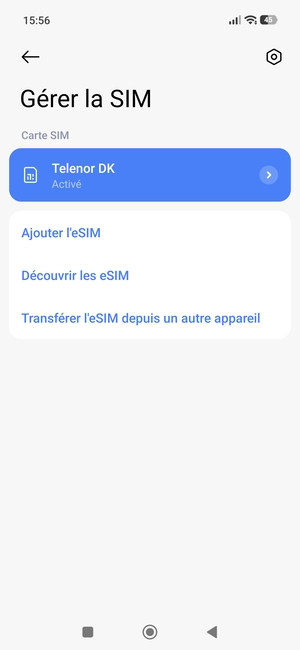 Sélectionnez  Ajouter l'eSIM
