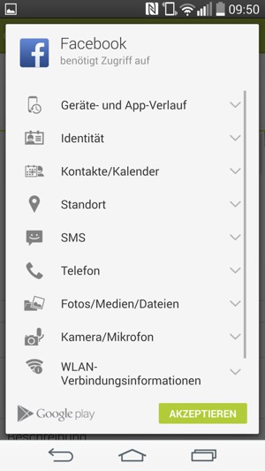 Wählen Sie AKZEPTIEREN