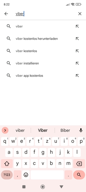 Geben Sie den Namen der App ein und wählen Sie Suchen