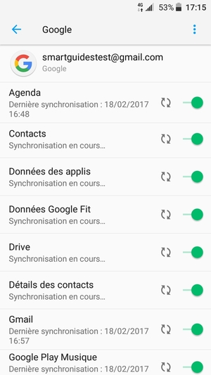 Vos informations seront synchronisées