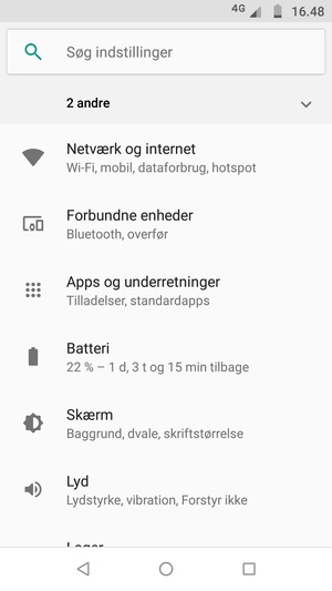 Vælg Netværk og internet