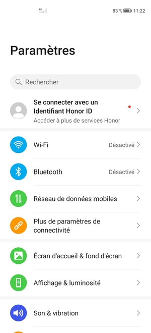 Sélectionnez Réseau de données mobiles