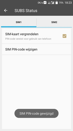 Uw SIM PIN-code is gewijzigd
