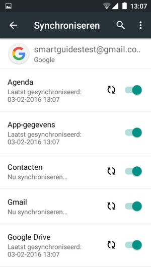 Uw gegevens worden gesynchroniseerd