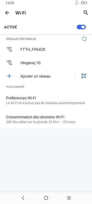 Sélectionnez le réseau sans fil auquel vous souhaitez vous connecter