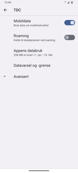 For å bytte nettverk hvis det oppstår nettverksproblemer, velg Avansert
