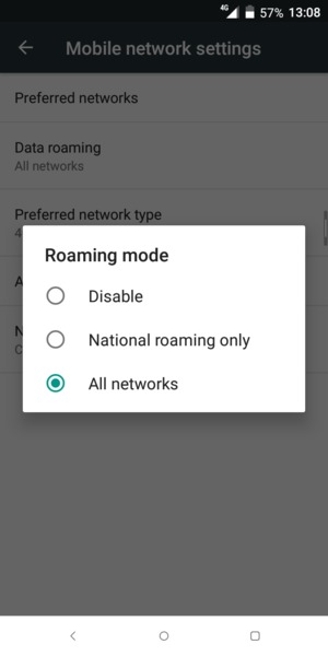 Select your preferred option