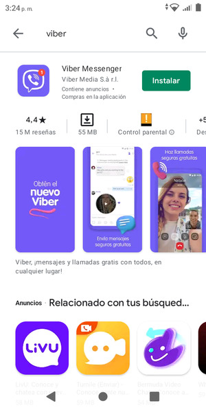 Seleccione la aplicación