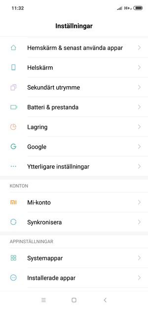Scrolla till och välj Ytterligare inställningar