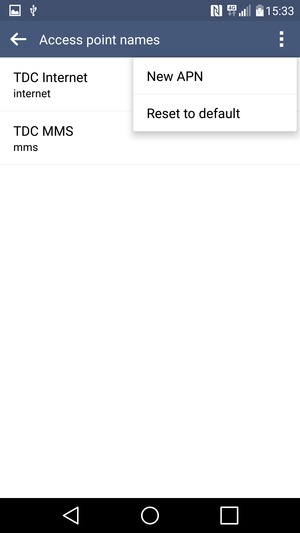 Select Reset to default