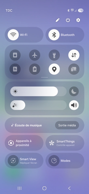 Déroulez à nouveau le menu du haut