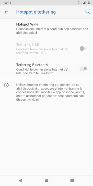 Seleziona Hotspot Wi-Fi