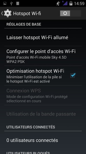Sélectionnez Configurer le point d'accès Wi-Fi