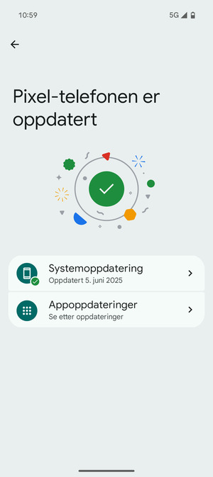 Velg Systemoppdatering