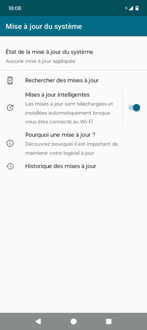 Sélectionnez Rechercher des mises à jour