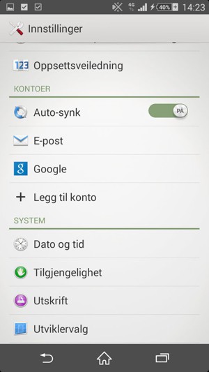Bla til og velg Google