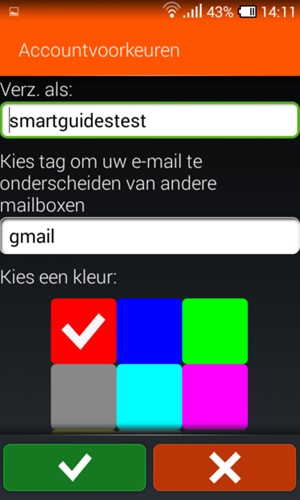 Geef uw account een naam en voer uw naam in. Selecteer OK