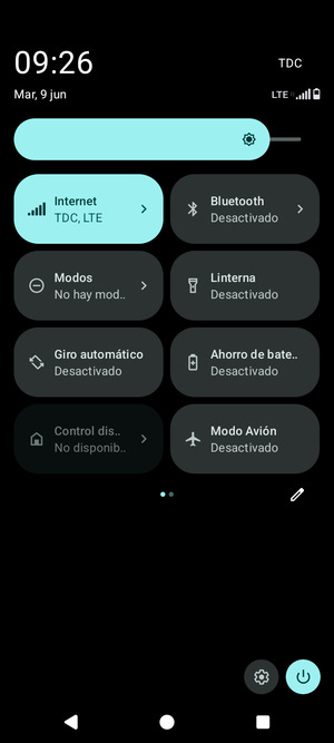 Ajuste el brillo al nivel requerido
