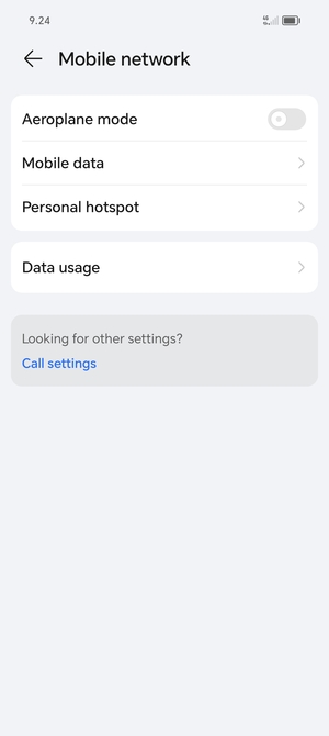 Select Personal hotspot