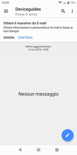 Il tuo account è pronto per l'uso