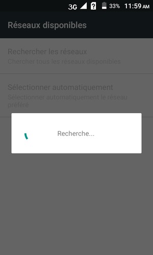 Veuillez attendre la fin de la recherche
