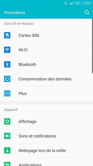 Sélectionnez Plus