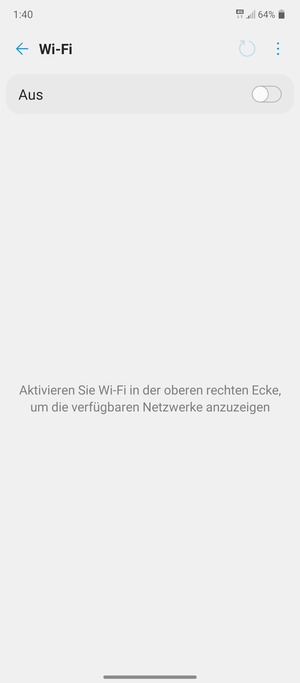 Schalten Sie Wi-Fi ein