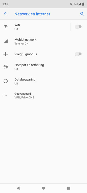 Selecteer Wifi