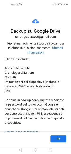 Seleziona OK