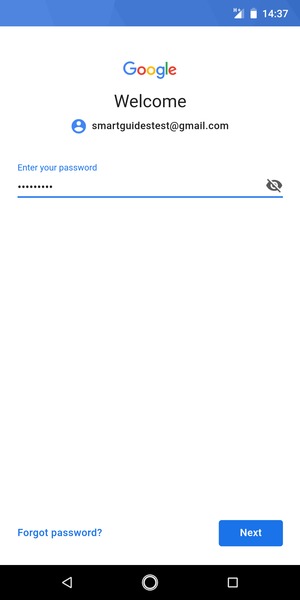 Enter your password and select Next