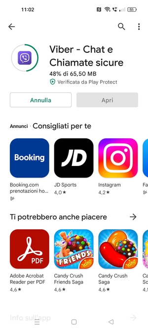 Attendi il completamento del processo di installazione