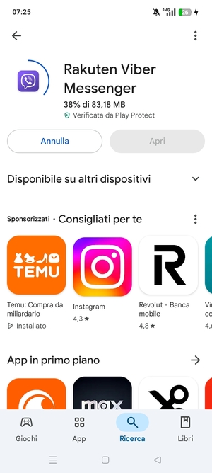 Attendi il completamento del processo di installazione