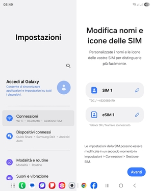 Seleziona Avanti