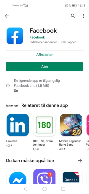 Vælg Åbn