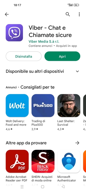 Seleziona Apri